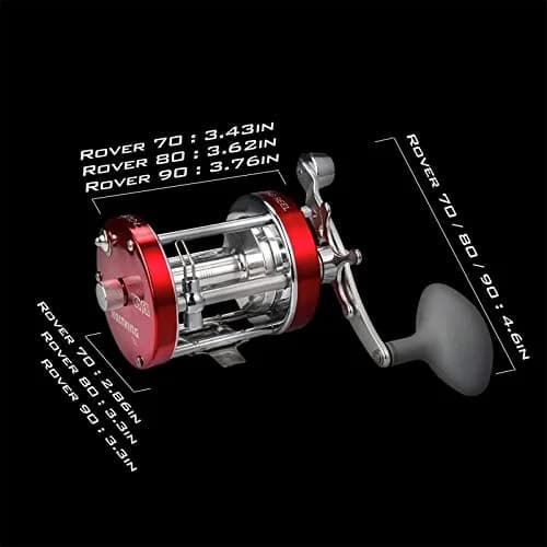 KastKing Rover Round Baitcasting Reel, 70 Size, Left, Red | Power & Durability for Fresh & Saltwater thumbnail 8