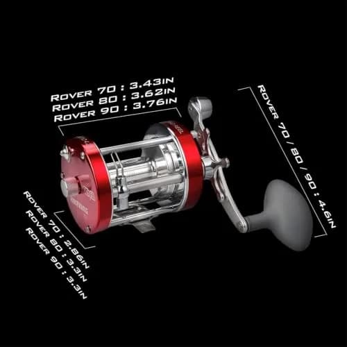 KastKing Rover Round Baitcasting Reel, 70 Size, Right, Red | Power & Durability for Freshwater & Saltwater thumbnail 8