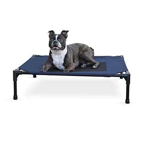K&H Outdoor Elevated Dog Bed Cooling Raised Pet Cot 81cm x 64cm (32" x 25") | Breathable Mesh Center for All-Season Comfort thumbnail 1