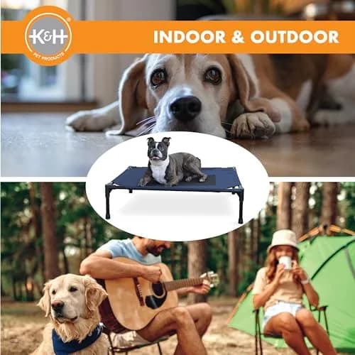 K&H Outdoor Elevated Dog Bed Cooling Raised Pet Cot 81cm x 64cm (32" x 25") | Breathable Mesh Center for All-Season Comfort thumbnail 6