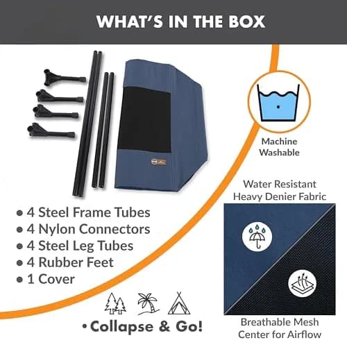 K&H Outdoor Elevated Dog Bed Cooling Raised Pet Cot 81cm x 64cm (32" x 25") | Breathable Mesh Center for All-Season Comfort thumbnail 7