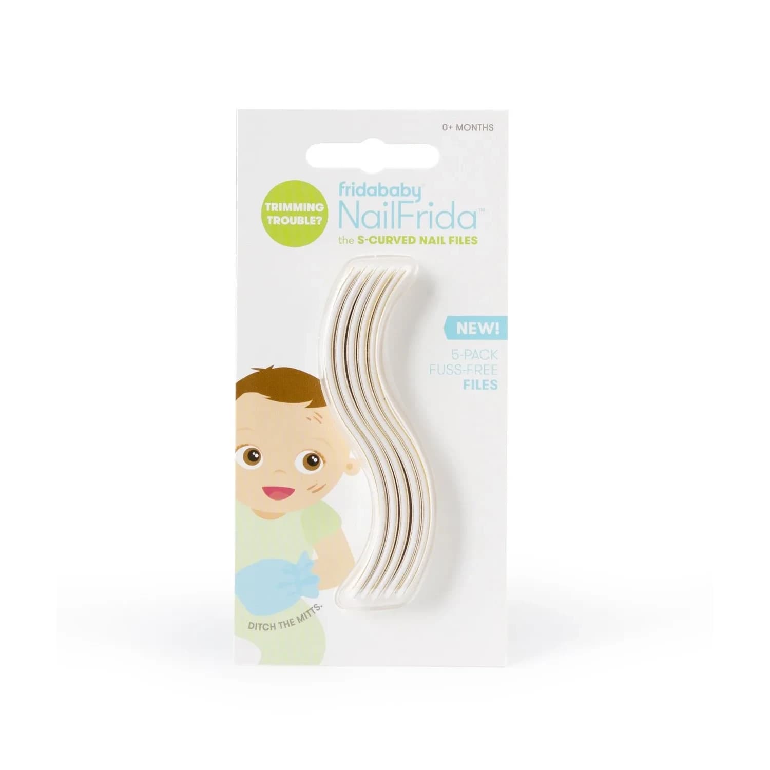 Frida Baby NailFrida S-Curved Baby Nail Files 5ct | Smooth Baby Nails Safely