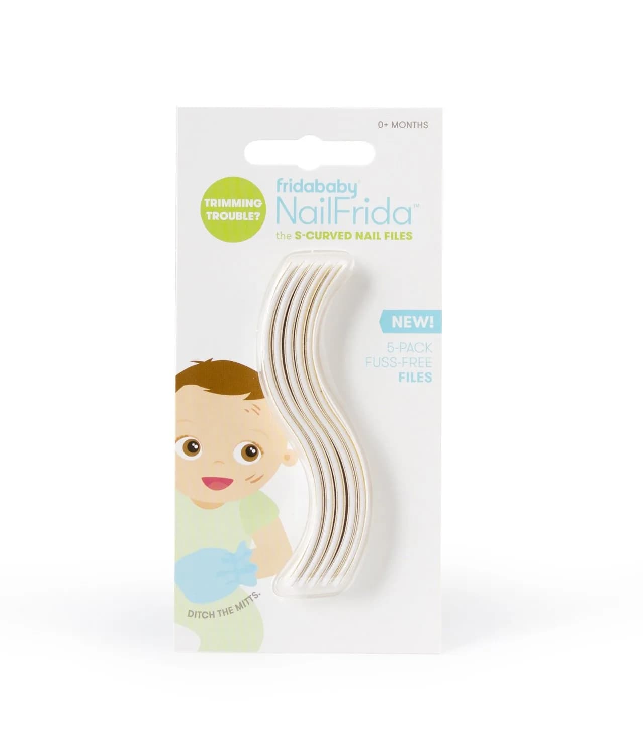 Frida Baby NailFrida S-Curved Baby Nail Files 5ct | Smooth Baby Nails Safely - main product image
