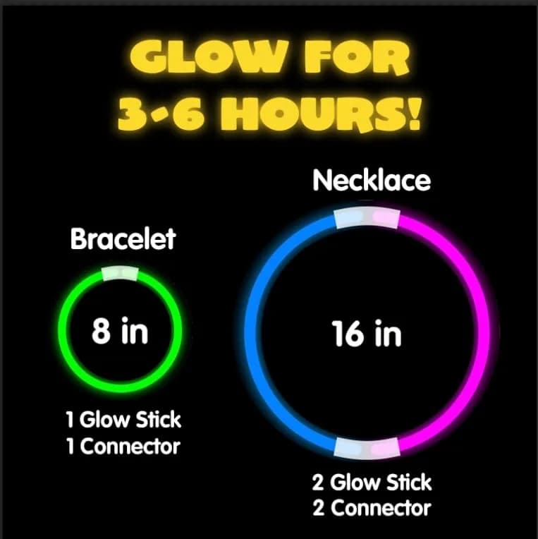 JOYIN 400 Pcs Glow Sticks Party Favors Value Pack | Assorted Colors for Halloween & Events - view 2