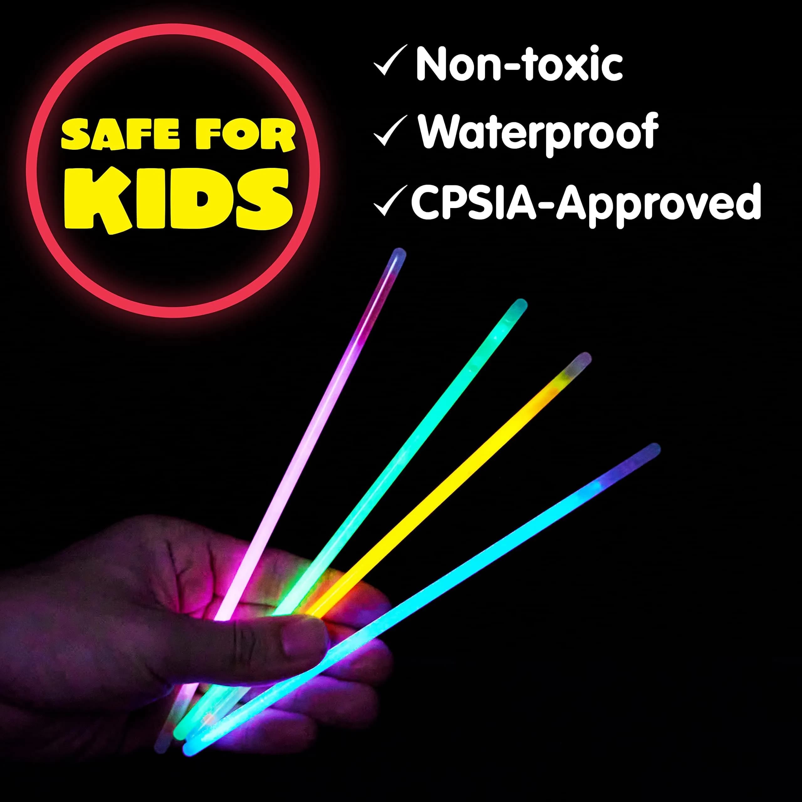 JOYIN 400 Pcs Glow Sticks Party Favors Value Pack | Assorted Colors for Halloween & Events - view 4