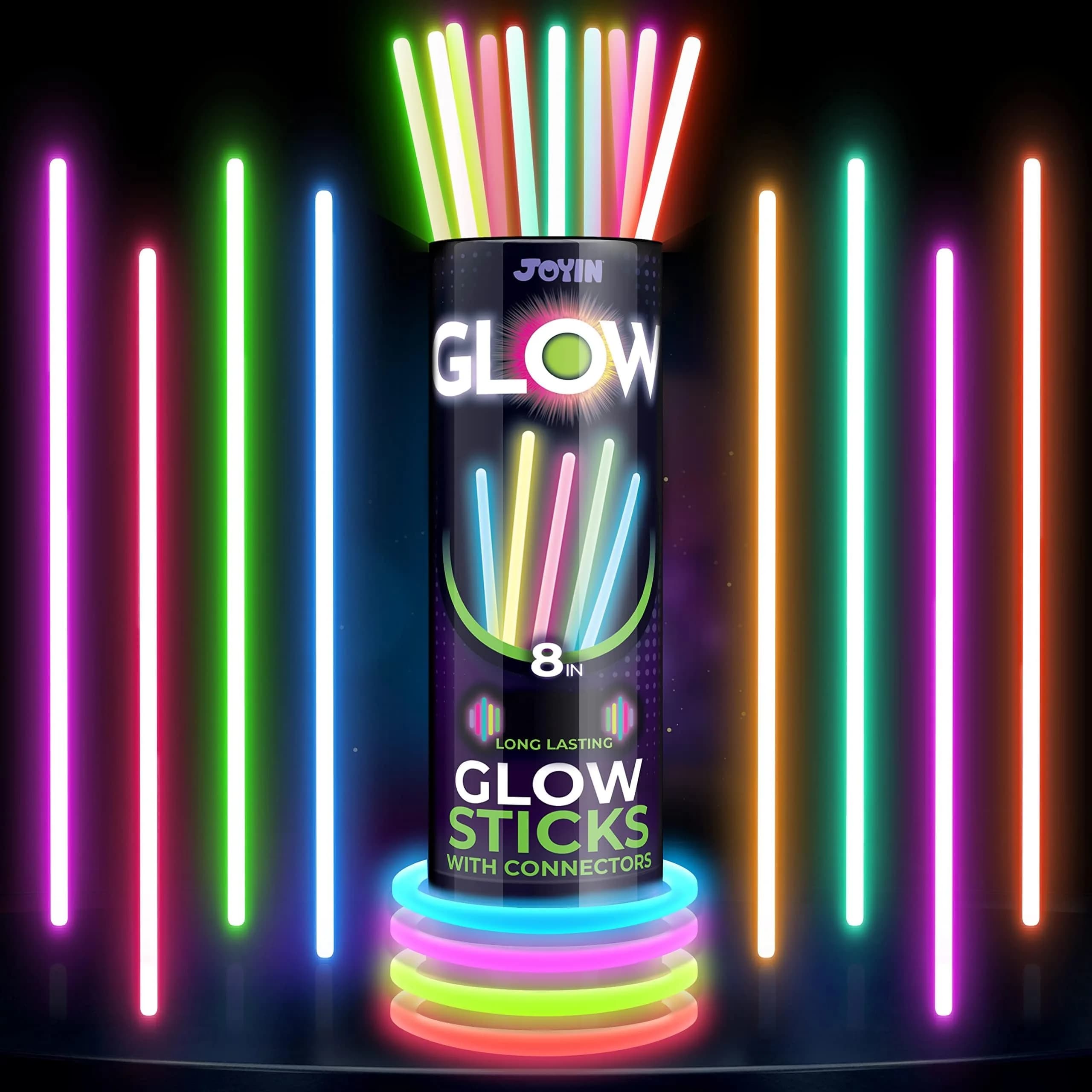 JOYIN 400 Pcs Glow Sticks Party Favors Value Pack | Assorted Colors for Halloween & Events - view 8