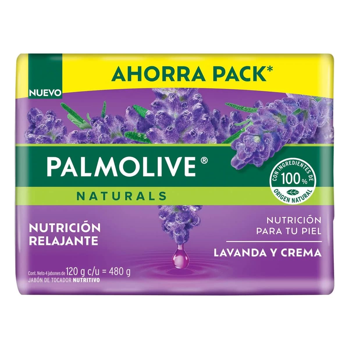 Palmolive Naturals Lavender & Cream Soap Bars 4 Pack | Soothing & Gentle for Whole Body — Cream