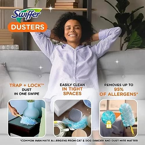 Swiffer Dusters Refill 18 Count Pack | Trap & Lock Dust & Allergens thumbnail 3