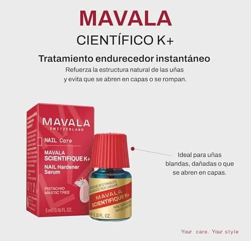 MAVALA Scientifique K+ Keratin Hardener 0.16 Fl Oz | Supports Natural Keratinization & Nail Strength thumbnail 3