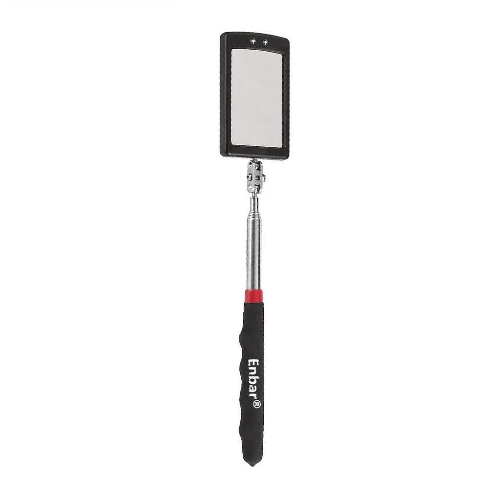 Enbar Telescopic Inspection Mirror.360° Rotating LED Light for Mechanics & Inspection, 34" Extendable on a Stick