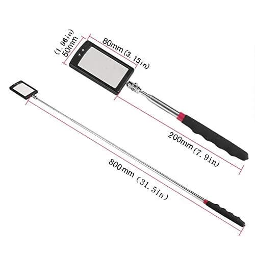 Enbar Telescopic Inspection Mirror.360° Rotating LED Light for Mechanics & Inspection, 34" Extendable on a Stick thumbnail 2