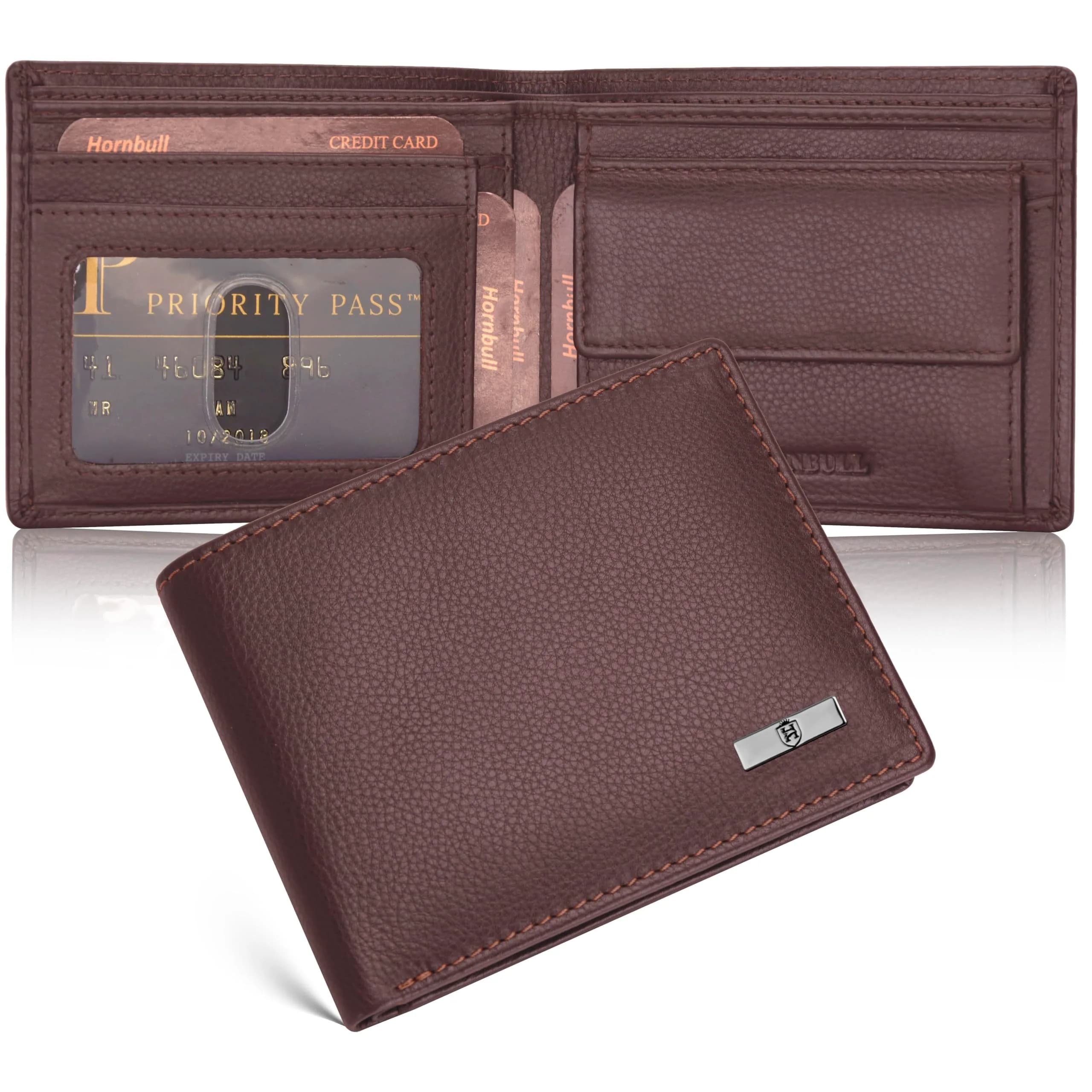 HORNBULL Brown Genuine Leather Bifold Wallet & Belt Combo for Men | 11.4cm x 9.4cm x 1.3cm (4.5in x 3.7in x 0.5in) - view 8