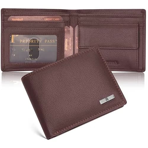HORNBULL Brown Genuine Leather Bifold Wallet & Belt Combo for Men | 11.4cm x 9.4cm x 1.3cm (4.5in x 3.7in x 0.5in) thumbnail 8
