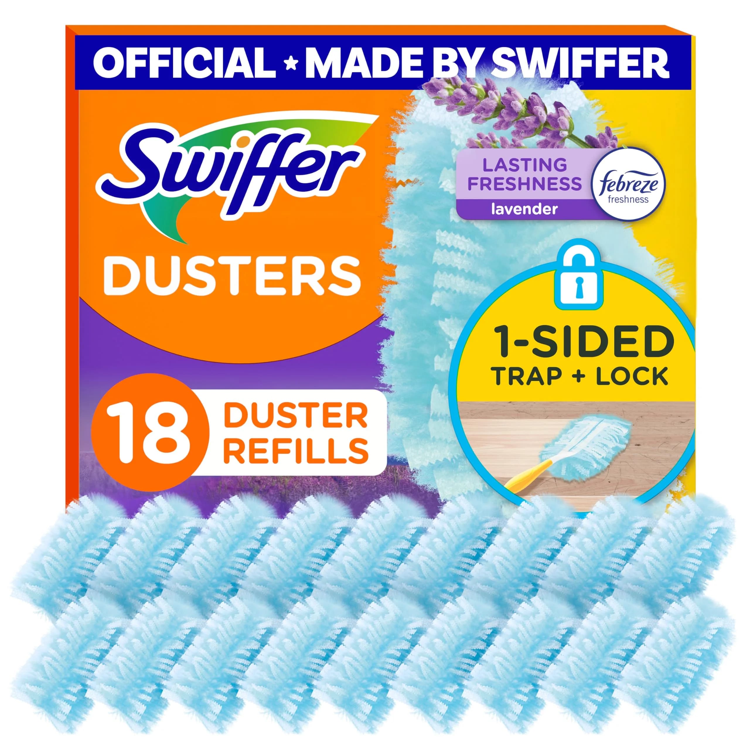 Swiffer Dusters Refill 18ct with Lavender Scent | Traps Dust & Allergens - main product image