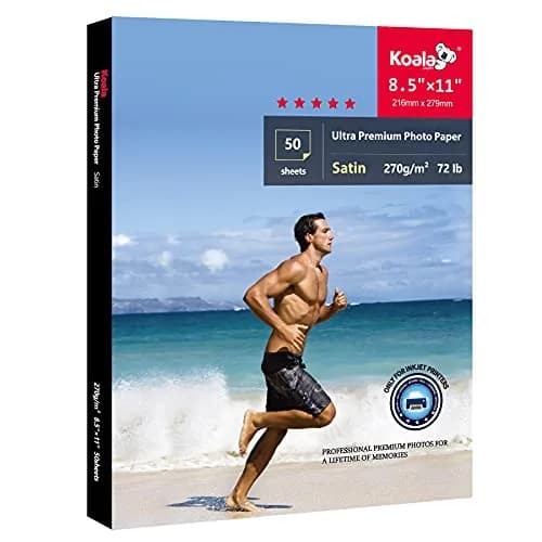 KOALA PAPER Resin Coated Photo Paper 8.5x11 In Satin Printer Paper 270gsm (50 Sheets) | Fade-Resistant Inkjet Paper thumbnail 1