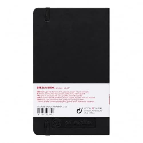 Talens Art Creation Sketchbook Black 13cm x 21cm (5.1 x 8.3 in) | 80 Sheets Acid-Free Cream Paper thumbnail 5