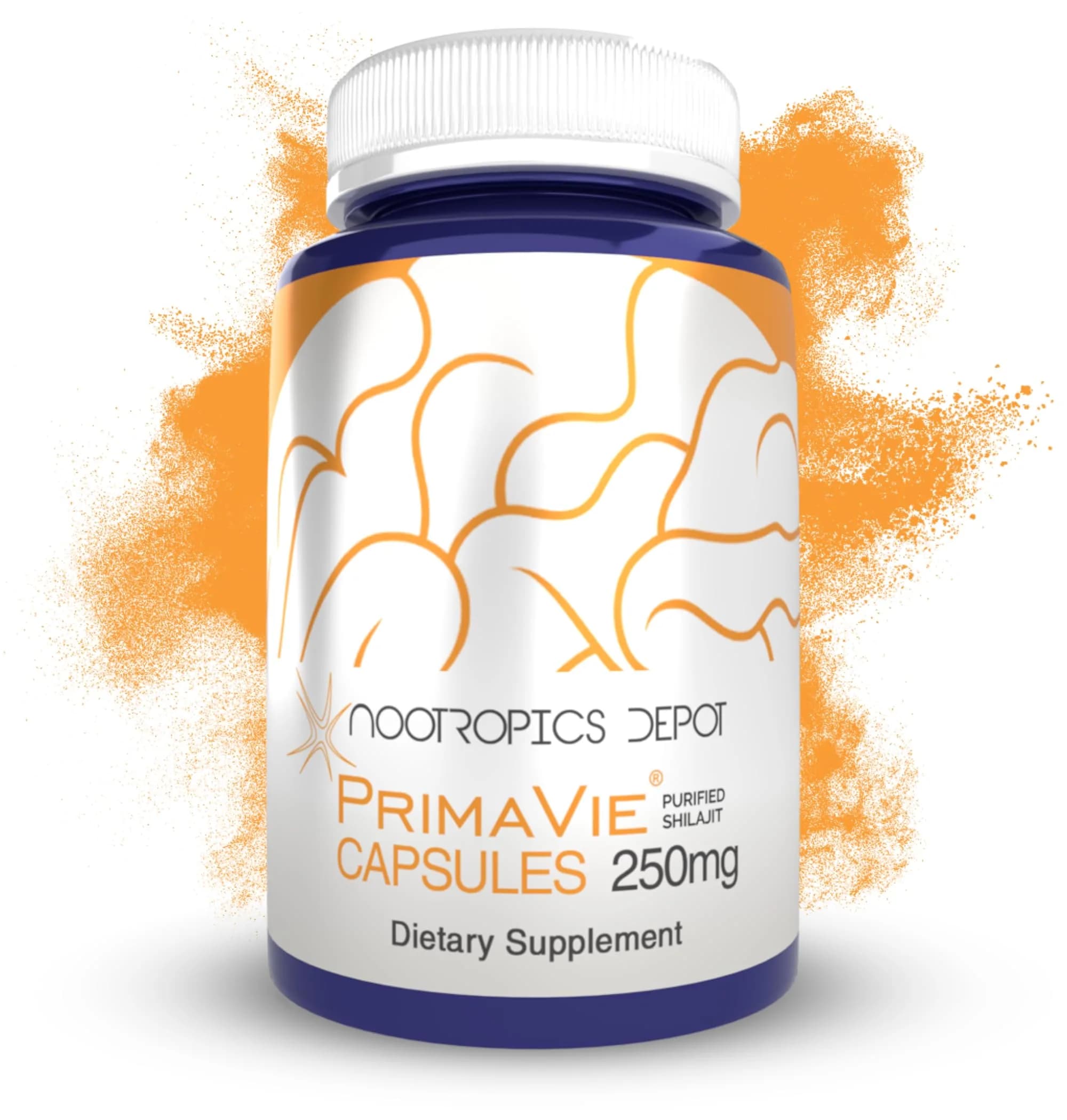 Nootropics Depot PrimaVie Shilajit Capsules | 250mg | 30 Count | Purified Extract | Supports Mitochondrial Function + Boosts Endurance — Capsule