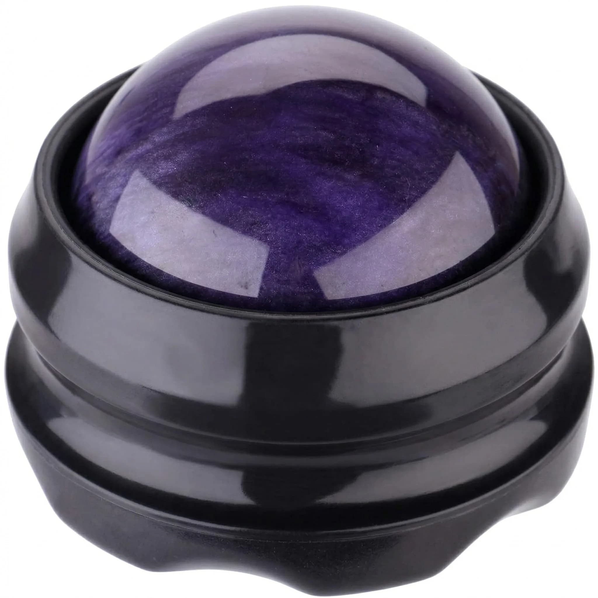 ZONGS Manual Massage Roller Ball - Deep Tissue Therapy for Sore Muscles, Shoulders, Back, Feet | Stress Relief Tool — Purple