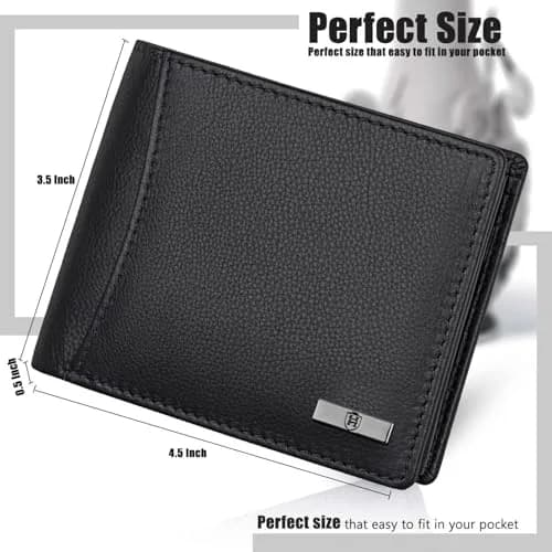 HORNBULL Men's Leather Bifold Wallet and Belt Combo Gift Set | Black | 114mm x 13mm x 94mm thumbnail 7
