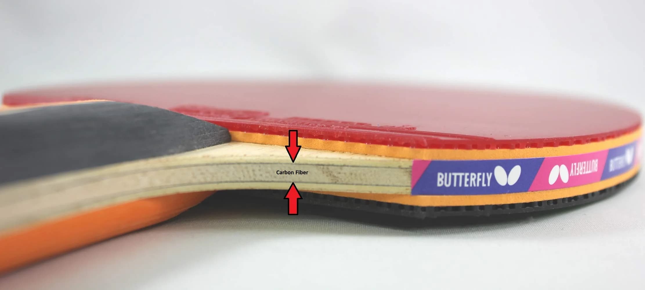 Butterfly Nakama S-1 Table Tennis Racket – Professional ITTF Approved Ping Pong Paddle with Sriver Rubber & Carbon Layers | 2-Pack - view 5