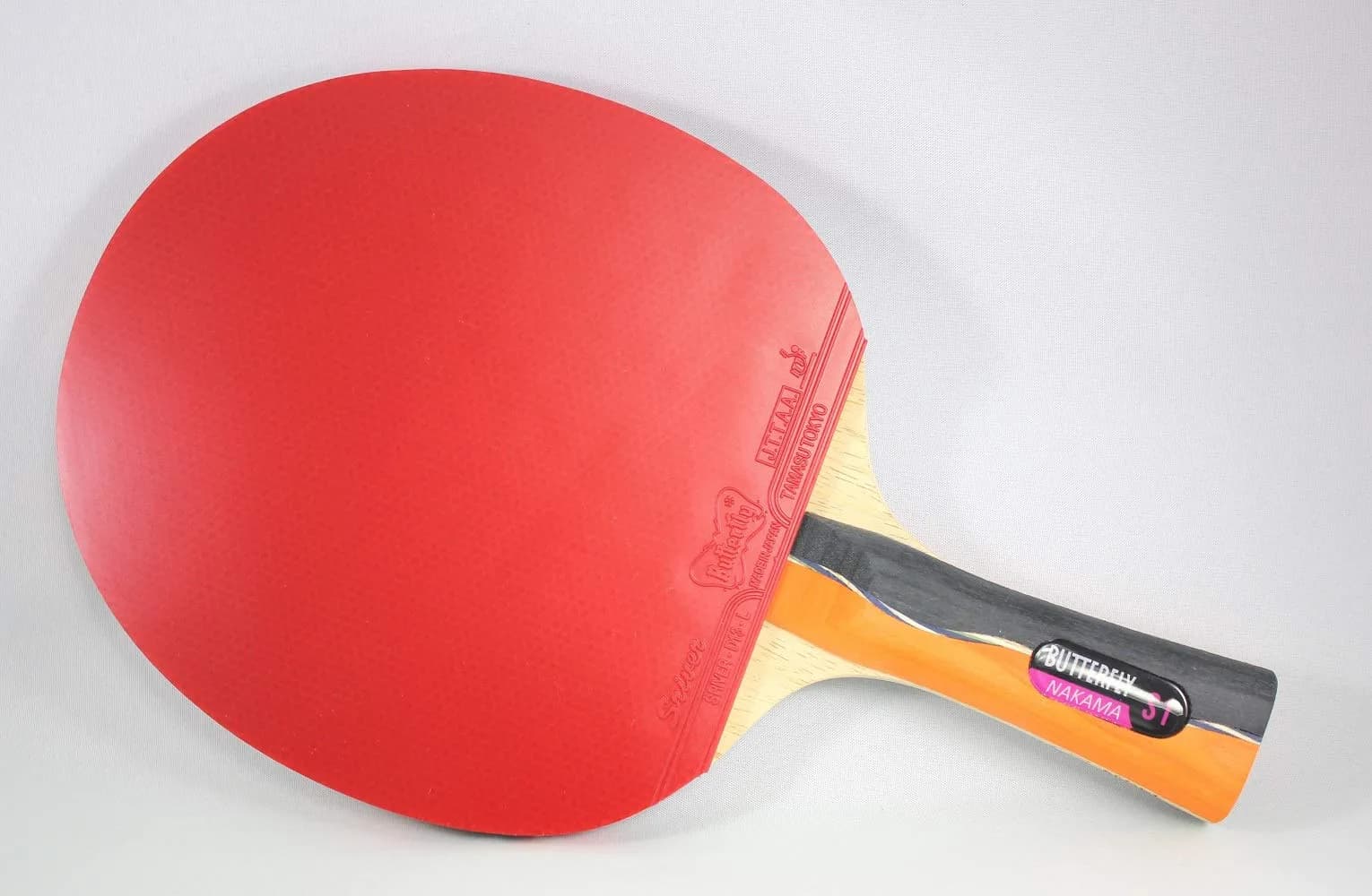 Butterfly Nakama S-1 Table Tennis Racket – Professional ITTF Approved Ping Pong Paddle with Sriver Rubber & Carbon Layers | 2-Pack - view 2