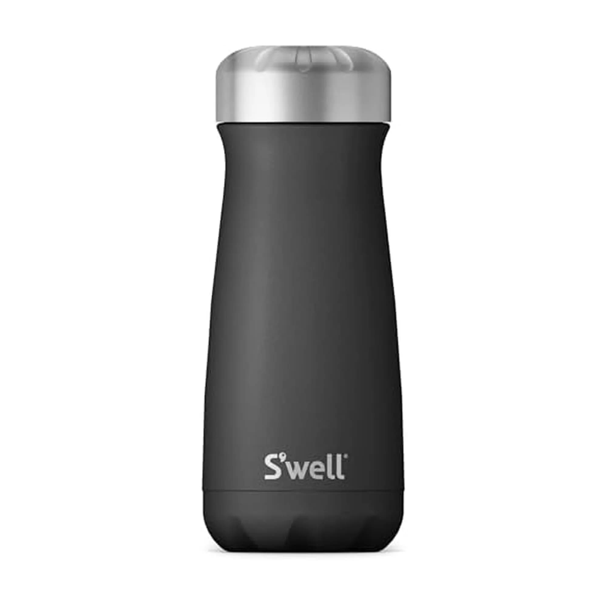 S'well Stainless Steel Traveler 16oz Onyx | Triple-Layered Vacuum Insulated Mug Keeps Drinks Hot 12h & Cold 24h — Onyx