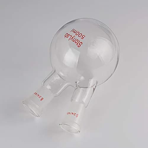 StonyLab Glass Heavy Wall 2 Neck Round Bottom Flask 500ml | Borosilicate Labware for Chemical Experiments thumbnail 7