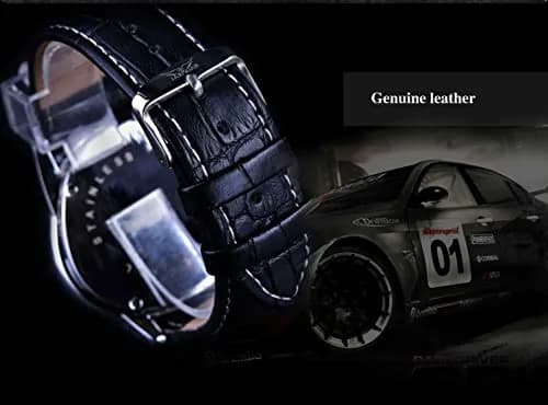 FORSINING Jaragar Automatic Mechanical Watch for Men | 45mm Stainless Steel Case, Genuine Leather Strap, 30M Water Resistance thumbnail 6