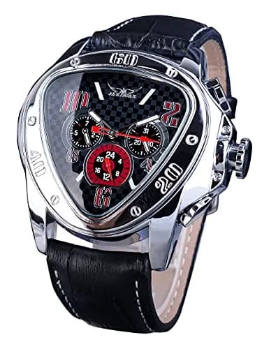 FORSINING Jaragar Automatic Mechanical Watch for Men | 45mm Stainless Steel Case, Genuine Leather Strap, 30M Water Resistance thumbnail 1