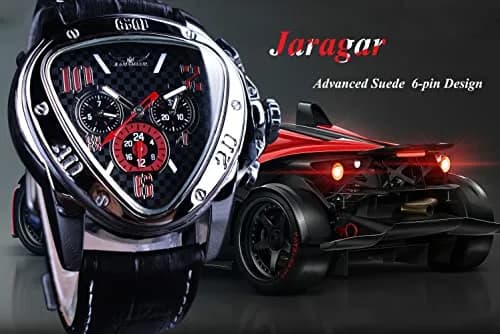 FORSINING Jaragar Automatic Mechanical Watch for Men | 45mm Stainless Steel Case, Genuine Leather Strap, 30M Water Resistance thumbnail 2