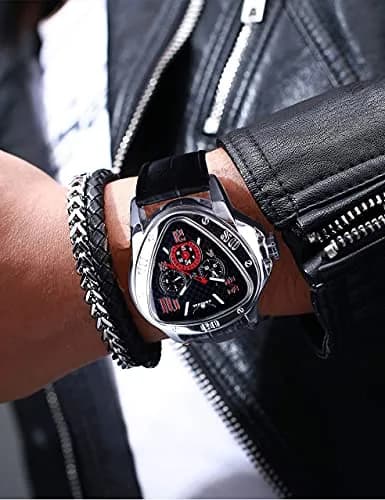 FORSINING Jaragar Automatic Mechanical Watch for Men | 45mm Stainless Steel Case, Genuine Leather Strap, 30M Water Resistance thumbnail 3
