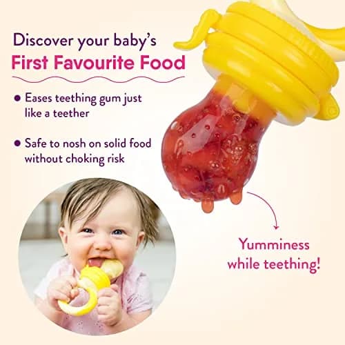 NatureBond Baby Food Feeder/Fruit Feeder Pacifier Nibbler (2 Pack) in Appetizing Colors | Teething & Weaning Support thumbnail 4