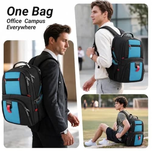 YOREPEK Large Laptop Backpack for Men, Heavy Duty Travel Backpack 49cm (19.3") | TSA Approved Carry-On thumbnail 5
