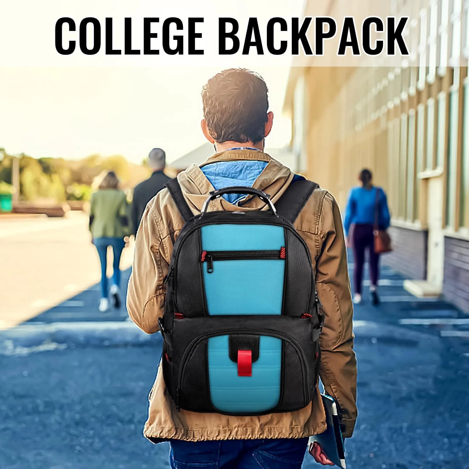 YOREPEK Large Laptop Backpack for Men, Heavy Duty Travel Backpack 49cm (19.3") | TSA Approved Carry-On - view 2