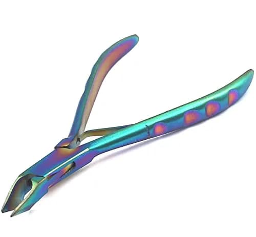 AAProTools Rainbow Cuticle Nipper & Fingernail Clipper - Professional Steel Tool (Multicolor) thumbnail 1