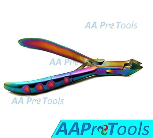 AAProTools Rainbow Cuticle Nipper & Fingernail Clipper - Professional Steel Tool (Multicolor) thumbnail 2