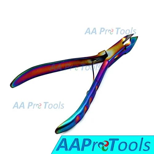 AAProTools Rainbow Cuticle Nipper & Fingernail Clipper - Professional Steel Tool (Multicolor) thumbnail 3