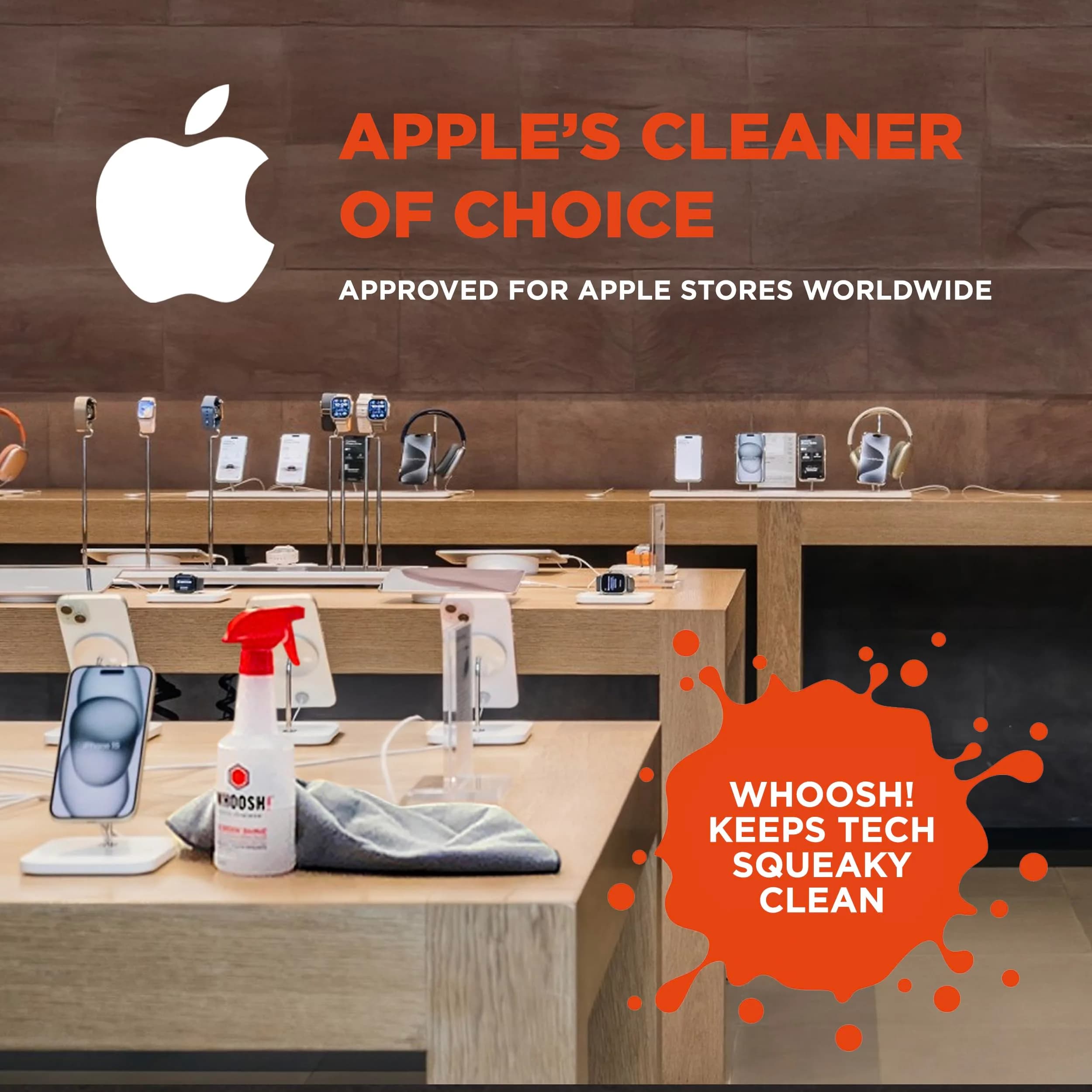 WHOOSH! Screen Shine Pro TV Screen Cleaner 500ml (16.9 Fl Oz) | Streak-Free Electronics Cleaning Kit - view 5