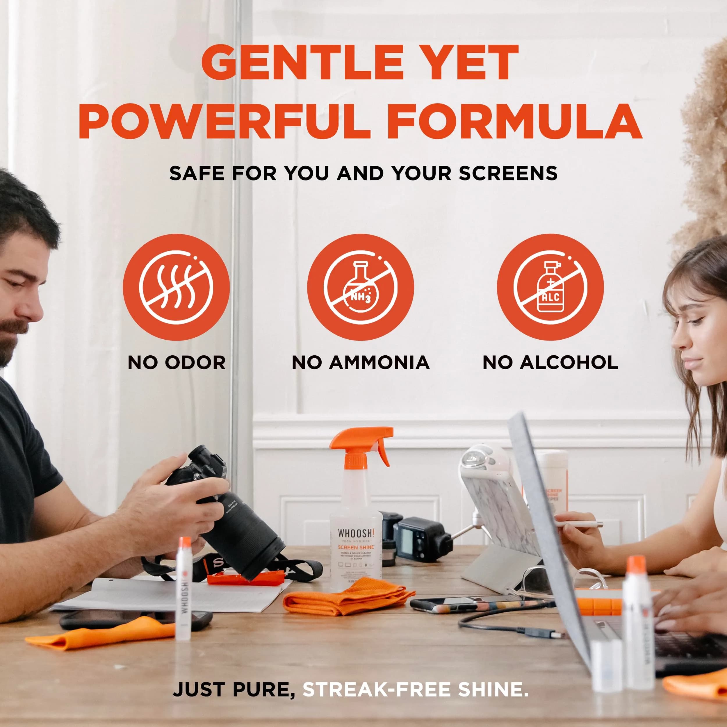 WHOOSH! Screen Shine Pro TV Screen Cleaner 500ml (16.9 Fl Oz) | Streak-Free Electronics Cleaning Kit - view 6