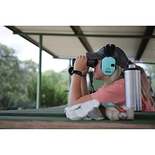 Walker's Razor Slim Electronic Muff Light Teal | 23dB Noise Reduction, Amplifies Safe Sounds thumbnail 5