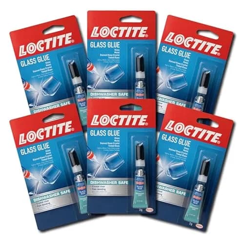 Loctite Glass Glue 2 Gram Tube 6 Pack | Clear Superglue for Glass, Plastic, Wood, Metal, Crafts, & Repair thumbnail 1
