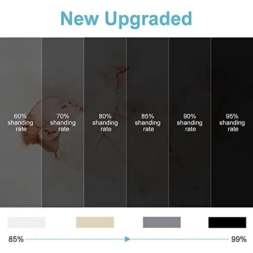 RYB HOME White Room Divider Curtain 180"W x 96"L | Heavy Duty Privacy Panel thumbnail 8