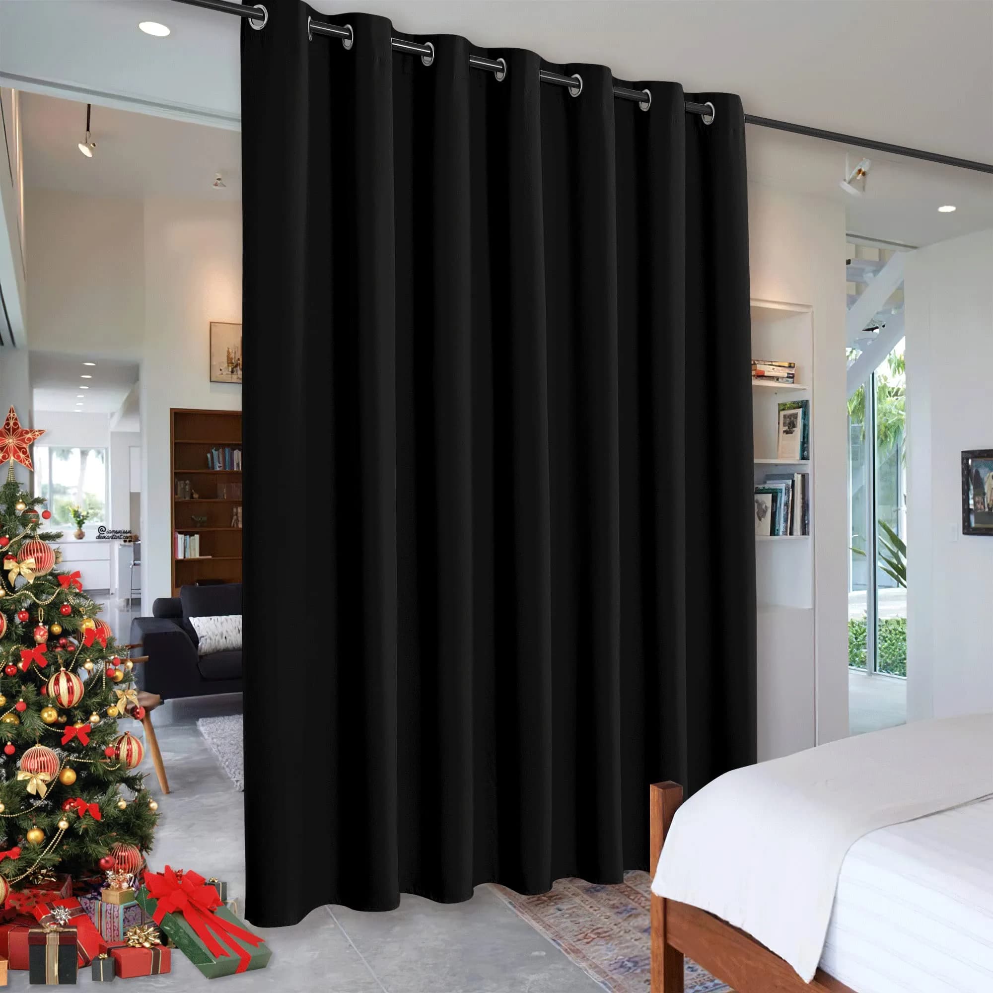 RYB HOME Blackout Room Divider Curtain Thermal Insulated | Energy-Saving, Easy Install