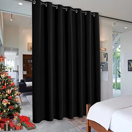RYB HOME Blackout Room Divider Curtain Thermal Insulated | Energy-Saving, Easy Install thumbnail 1