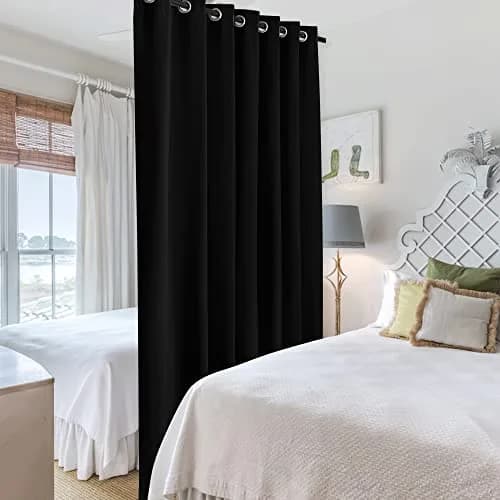 RYB HOME Blackout Room Divider Curtain Thermal Insulated | Energy-Saving, Easy Install thumbnail 4