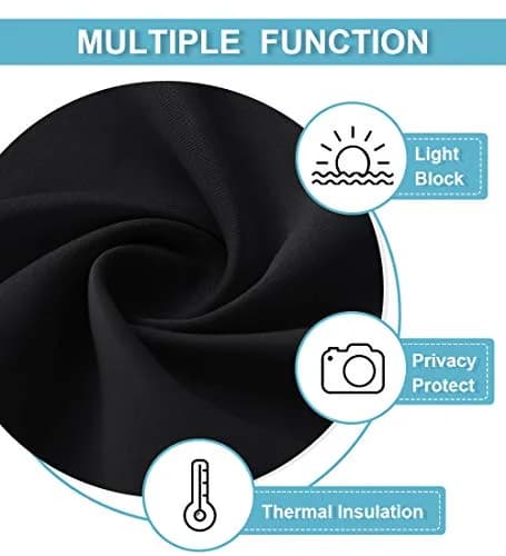 RYB HOME Blackout Room Divider Curtain Thermal Insulated | Energy-Saving, Easy Install thumbnail 6
