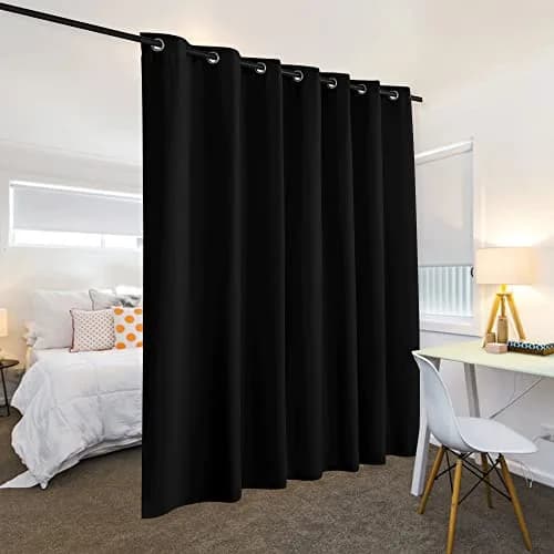 RYB HOME Blackout Room Divider Curtain Thermal Insulated | Energy-Saving, Easy Install thumbnail 3