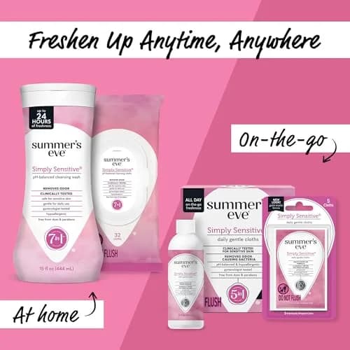 Summer's Eve Simply Sensitive Daily Feminine Wash 450ml (15 Fl Oz) 3-Pack | pH-Balanced for Gentle Cleansing thumbnail 5