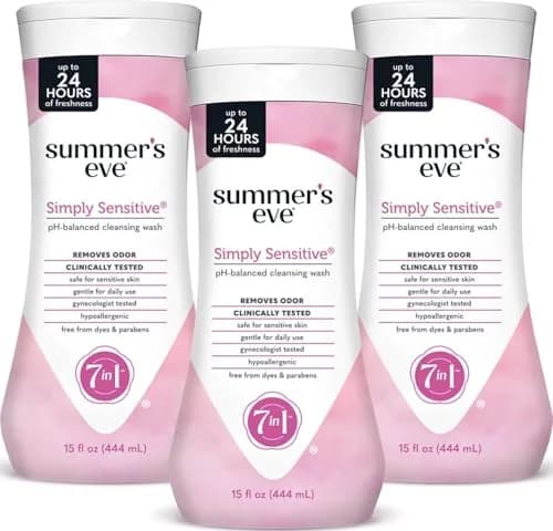 Summer's Eve Simply Sensitive Daily Feminine Wash 450ml (15 Fl Oz) 3-Pack | pH-Balanced for Gentle Cleansing thumbnail 1