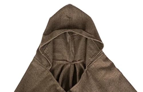 Bakerdani Poncho with Hood Pashmina Cardigans Blanket Shawls with Tassels | Oversized Wool & Acrylic Wrap for Women thumbnail 2